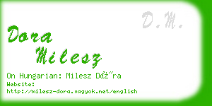 dora milesz business card